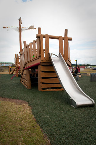 Hove Lagoon Hardwood Robinia Timber Pirate Ship - Robinia Playground Equipment Manufacturer Safety Surfacing Specialist West Sussex Surrey Hampshire London