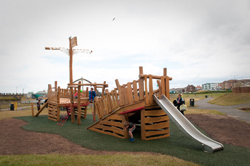 Hove Lagoon Hardwood Robinia Timber Pirate Ship - Robinia Playground Equipment Manufacturer Safety Surfacing Specialist West Sussex Surrey Hampshire London