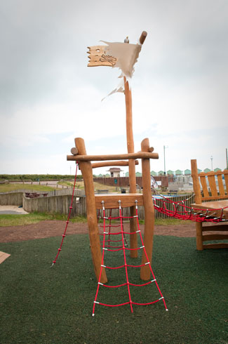 Hove Lagoon Hardwood Robinia Timber Pirate Ship - Robinia Playground Equipment Manufacturer Safety Surfacing Specialist West Sussex Surrey Hampshire London