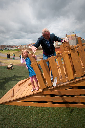 Hove Lagoon Hardwood Robinia Timber Pirate Ship - Robinia Playground Equipment Manufacturer Safety Surfacing Specialist West Sussex Surrey Hampshire London