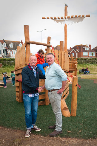Hove Lagoon Hardwood Robinia Timber Pirate Ship - Robinia Playground Equipment Manufacturer Safety Surfacing Specialist West Sussex Surrey Hampshire London