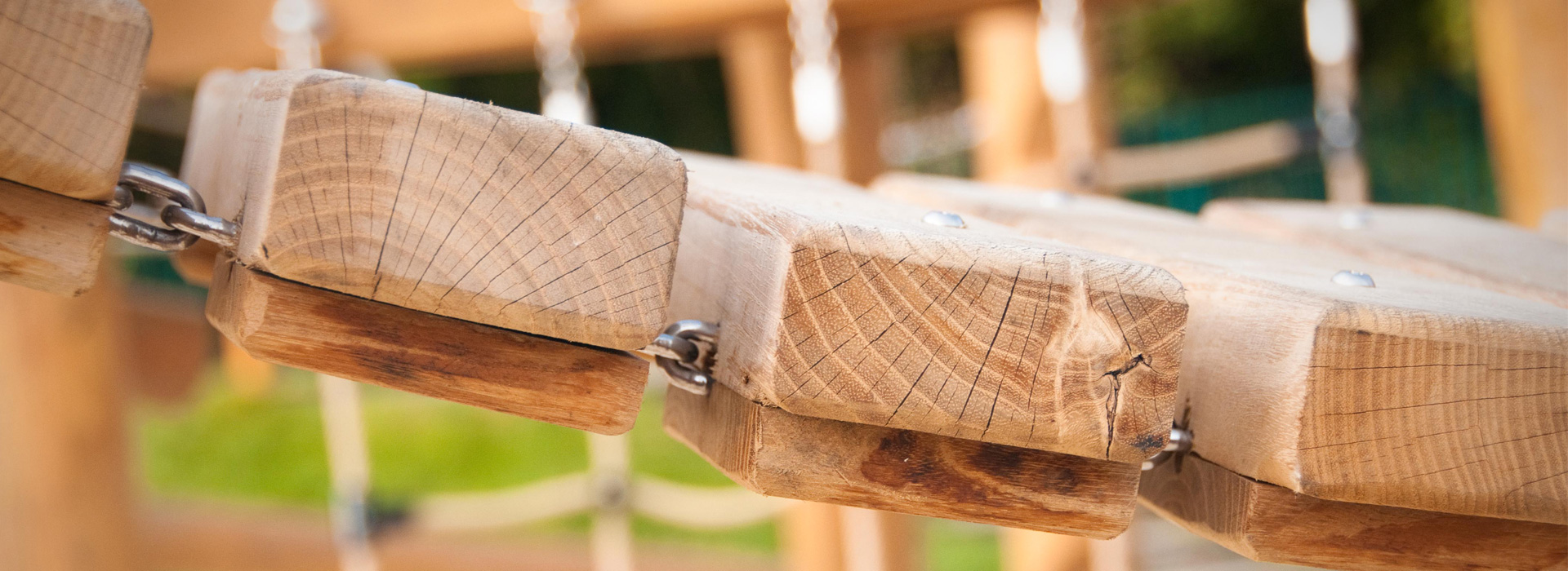 Hardwood Robinia Timber Playground Equipment Manufacturer Safety Surfacing