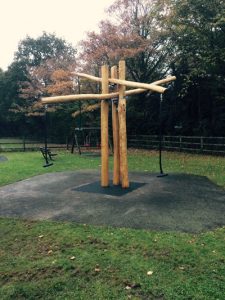 Hardwood Robinia Timber Cross Scales Unit Liss Forest - Robinia Playground Equipment Safety Surfacing Specialist West Sussex East Sussex Surrey Hampshire