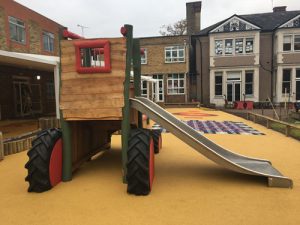 Hardwood Robinia Bishop Challoner School - Play Equipment Robinia Playground Equipment Manufacturer Surfacing Specialist West Sussex Surrey Hampshire London