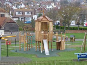 Acorn Unit Play Tower Saltdean Oval Park - Brighton & Hove Council - Robinia Playground Equipment Manufacturer West Sussex Surrey Hampshire London