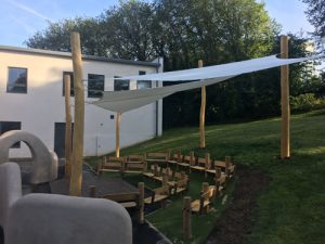 The Bilingual Primary School Hove Project - Gaudi Theatre, Deck Tower with Slide Plus Robinia Adventure Trail Equipment - Hardwood Robinia Equipment