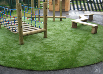 Artificial Grass Safety Surfacing - Independent Playground Installation - Safey Surfacing Installer West Sussex Hampshire Kent London