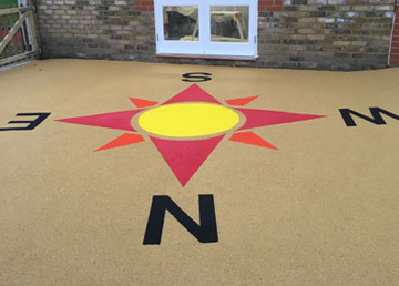 Wet Pour Graphics Rubber Safety Surfacing - Independent Playground Equipment Installation Installer West Sussex Hampshire