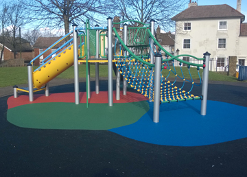 Wet Pour Graphics Rubber Safety Surfacing - Independent Playground Installation - Safety Surfacing Installer West Sussex Surrey Hampshire