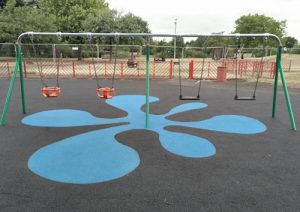 LB Redbridge Loxwood Park Wet Pour Rubber Safety Surfacing Independent Playground Installation - Safety Surfacing Installer West Sussex Surrey Hampshire