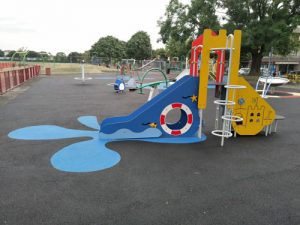 LB Redbridge Loxwood Park Wet Pour Rubber Safety Surfacing Independent Playground Installation - Safety Surfacing Installer West Sussex Surrey Hampshire