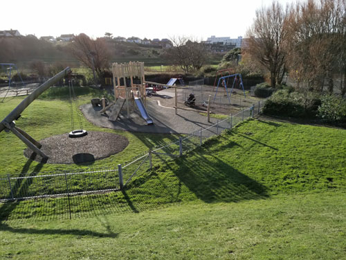 East Brighton Park Robinia Play Equipment Installation - SafaMulch - Independent Playground Safety Surfacing Installer West Sussex Surrey Hampshire