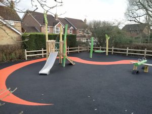 Wren Close Horsham District Council Park Play Equipment - Wet Pour - Independent Playground Safety Surfacing Installer West Sussex Surrey Hampshire