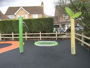 Wren Close Horsham District Council Park Play Equipment - Wet Pour - Independent Playground Safety Surfacing Installer West Sussex Surrey Hampshire