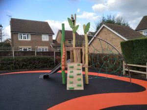 Wren Close Horsham District Council Park Play Equipment - Wet Pour - Independent Playground Safety Surfacing Installer West Sussex Surrey Hampshire