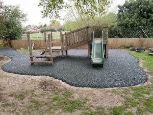 Safamulch Dauxwood Pre-School - SafaMulch Rubber Surfacing - Independent Playground Safety Surfacing Installer West Sussex Surrey Hampshire