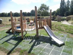 Malling Project Lewis DC - Hardwood Play Equipment - Safety Surfacing - Independent Playground Safety Surfacing Installer West Sussex Surrey Hampshire