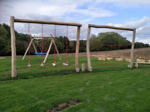 Banky FieRobinia Play Equipment - Grass Matt Surfacing - Independent Playground Safety Surfacing Installer Surrey Hampshire