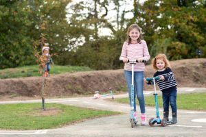 Scooter Track Official Opening Easebourne PC - Bicycle Track & Playground Installers - Independent Playground Installer West Sussex Hampshire