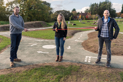 Scooter Track Official Opening Easebourne PC - Bicycle Track & Playground Installers - Independent Playground Installer West Sussex Hampshire